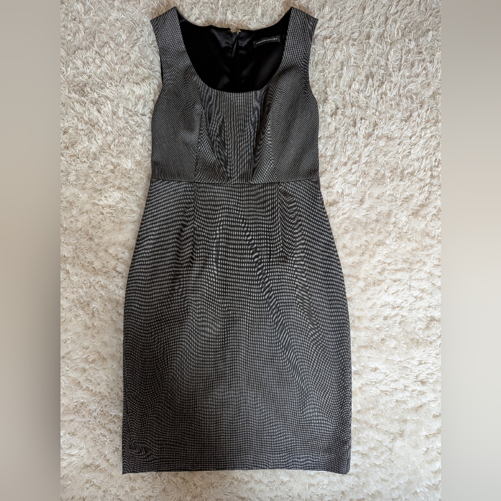 Express Black and Gray Midi Dress
